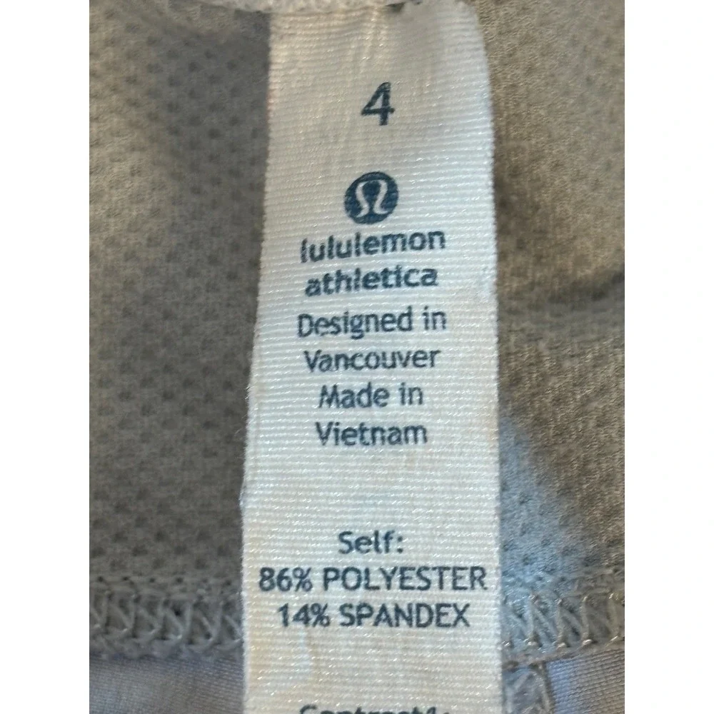Lululemon Run Times Shorts Gray White Speckled Print Athletic Running Size 4